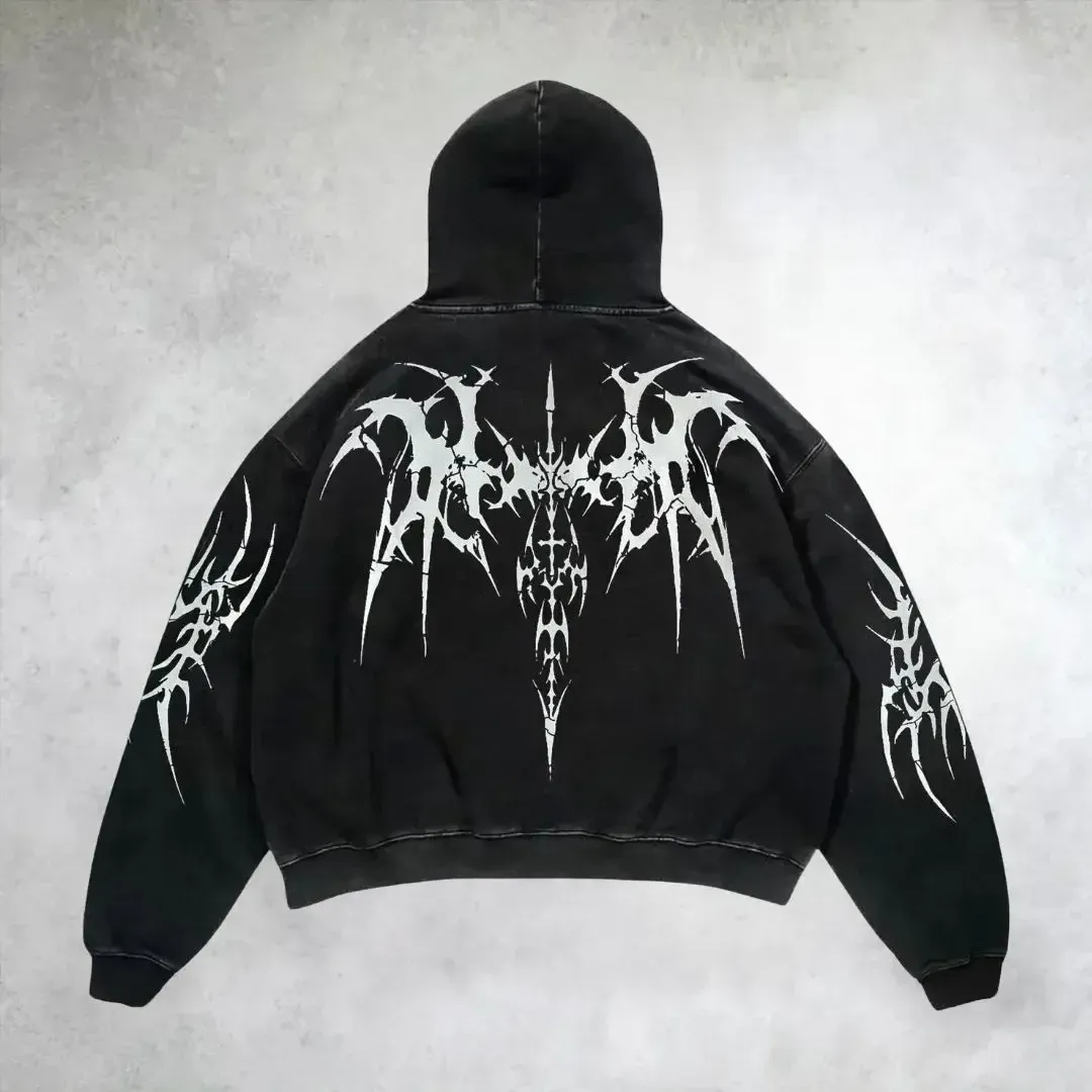 nitechapel-neo-tribal-razor-hoodie-washed-black-back
