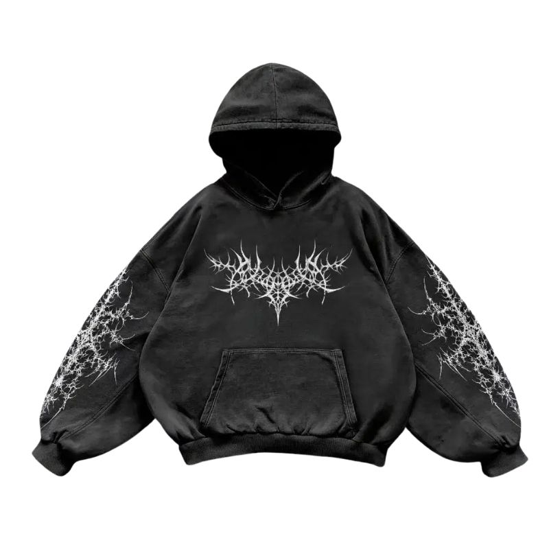 nitechapel-spiked-cyber-sigilism-hoodie-washed-black-front