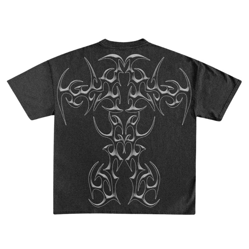 nitechapel-two-headed-cat-tribal-t-shirt-black-back