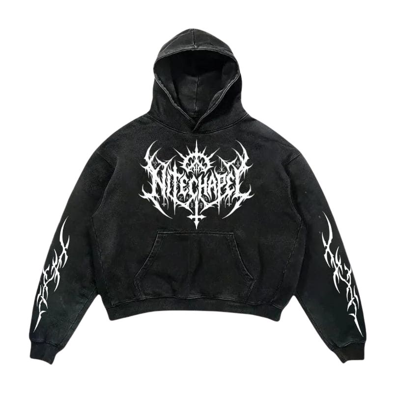 nitechapel-withered-dark-angel-hoodie-washed-black-front
