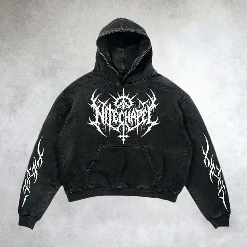 nitechapel-withered-dark-angel-hoodie-washed-black-front