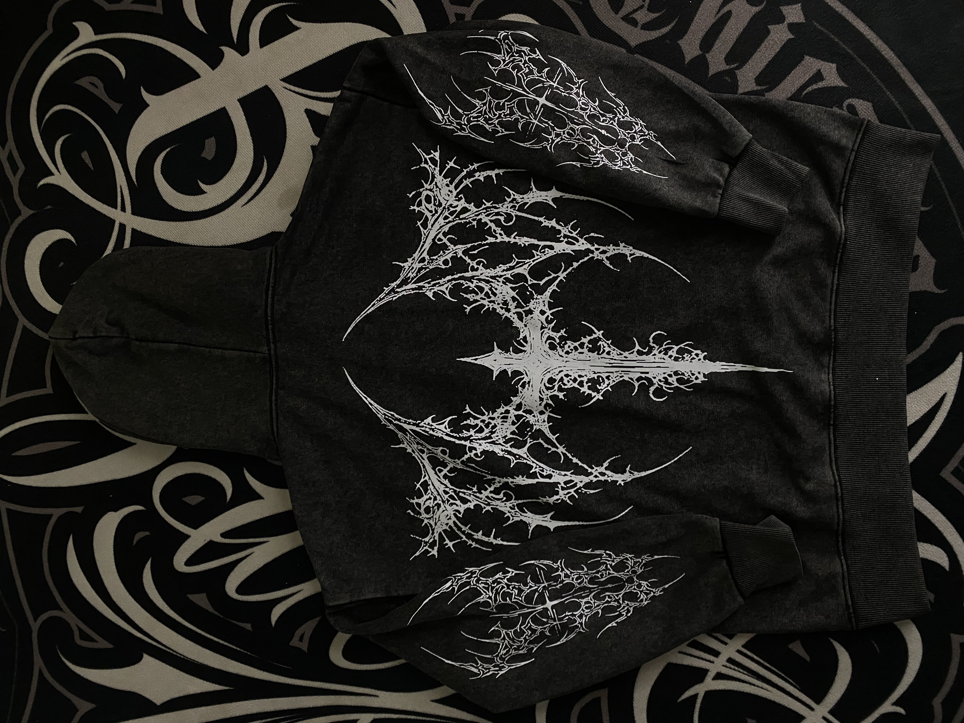 Symmetrical Cyber Sigilism Tribal Hoodie