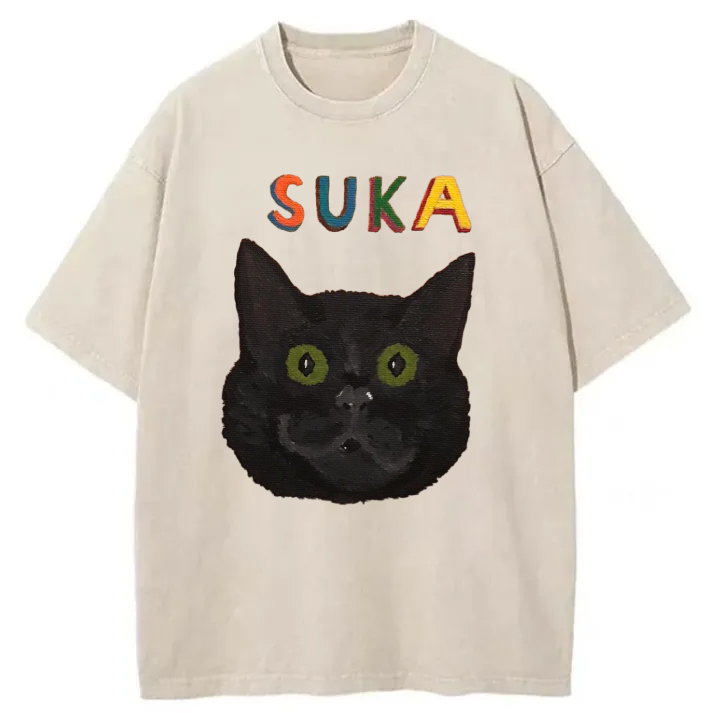 Chillteelab™ | SUKA Cat Washed T-Shirt