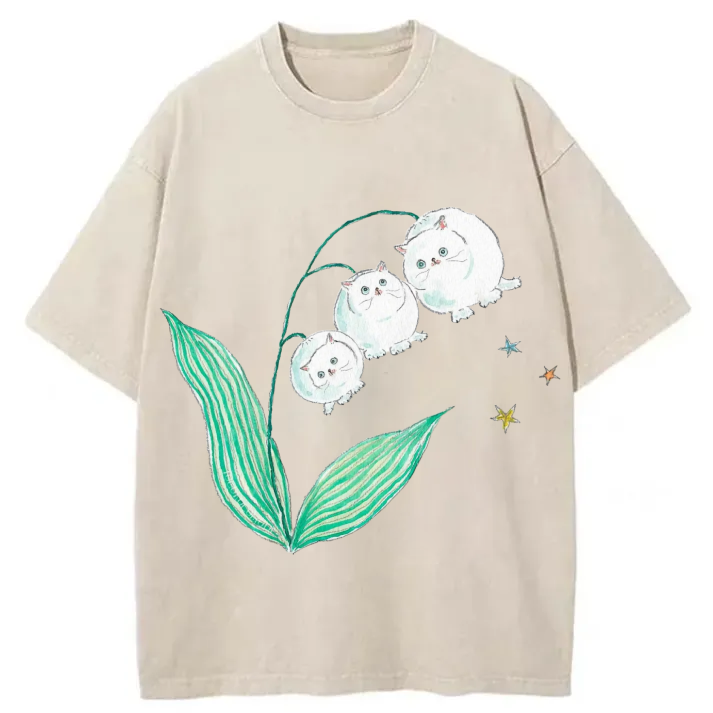 Chillteelab™ | Cute Cats Washed T-Shirt