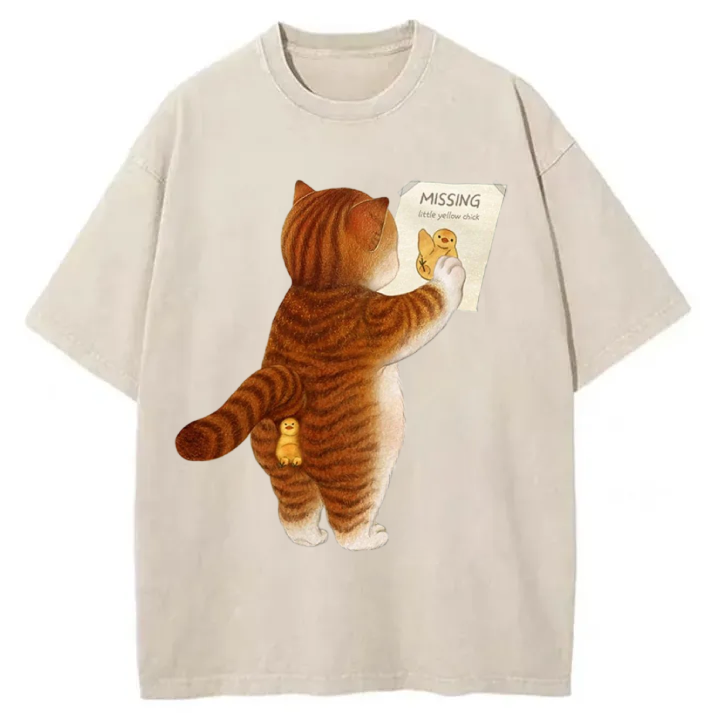 Chillteelab™ | Looking For Little Yellow Chick Washed T-Shirt