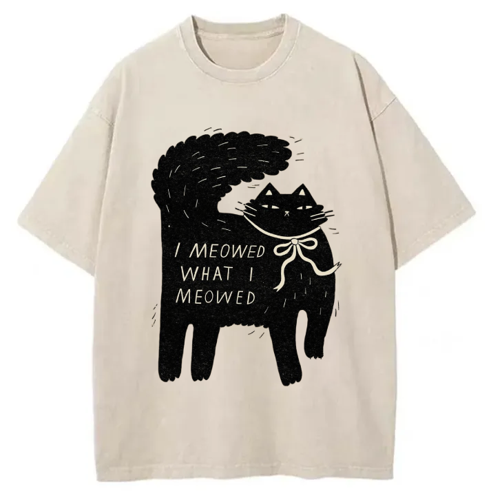 Chillteelab™ | Capricious Cat Washed T-Shirt