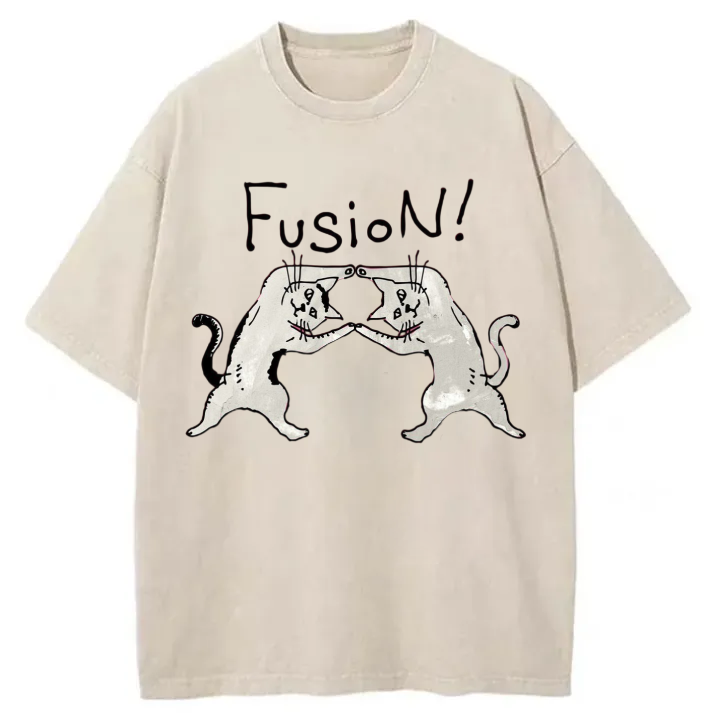 Chillteelab™ | Fusion Cat Washed T-Shirt