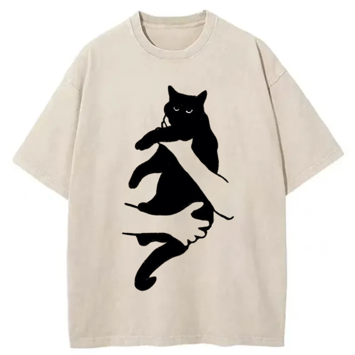 Chillteelab™ | Hug My Cat Washed T-Shirt