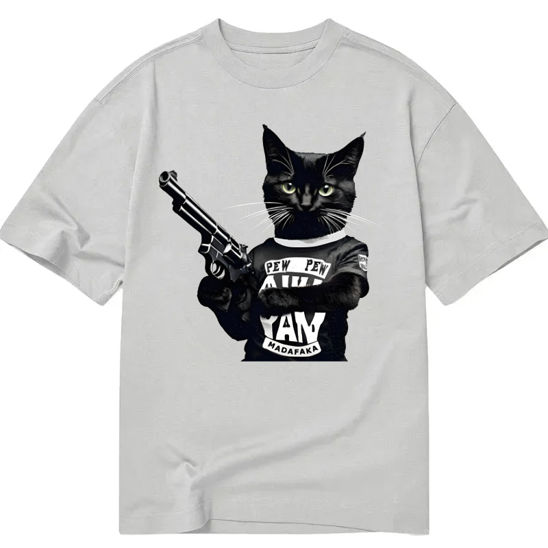 Cuddlefurry™ | Crazy Cat Pew Pew Madafakas Vintage Cat Art Print Classic T-Shirt