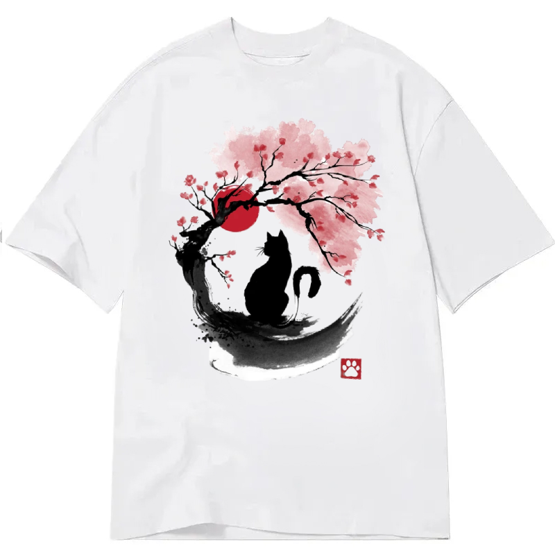 Cuddlefurry™ | Sakura black cat Classic T-Shirt