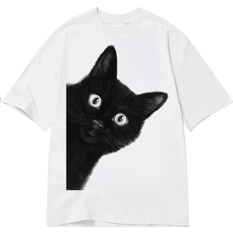 Cuddlefurry™ | Peep black cat Classic T-Shirt