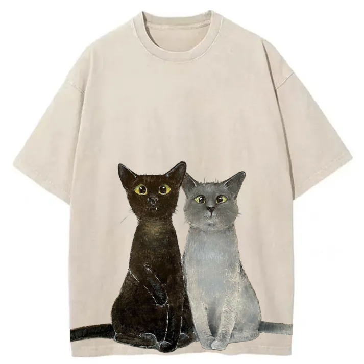Chillteelab™ | Funny Cats Washed T-Shirt