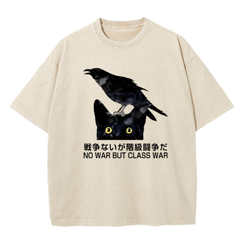 Cuddlefurry™ | No War But Class War Washed T-Shirt