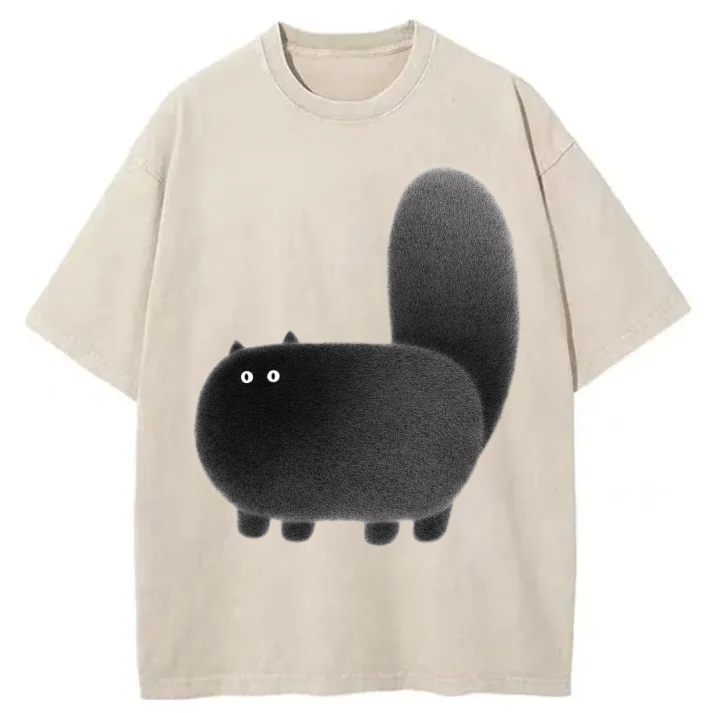 Chillteelab™ | Cute Fat Cat Washed T-Shirt