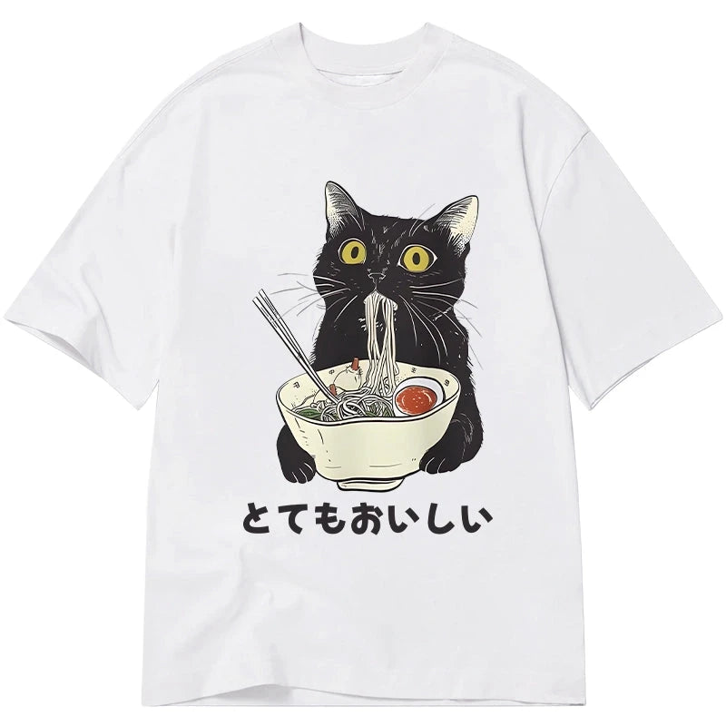 Cuddlefurry™ | Cats Eat Ramen Noodles Classic T-Shirt