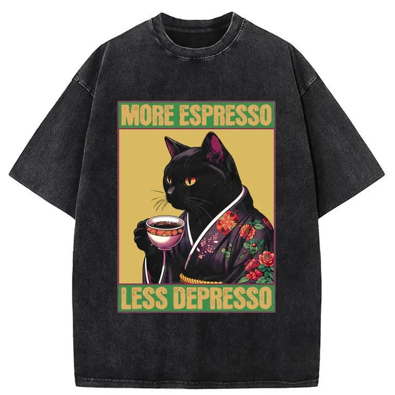 Cuddlefurry™ | Caffeine Down Depression Washed T-Shirt