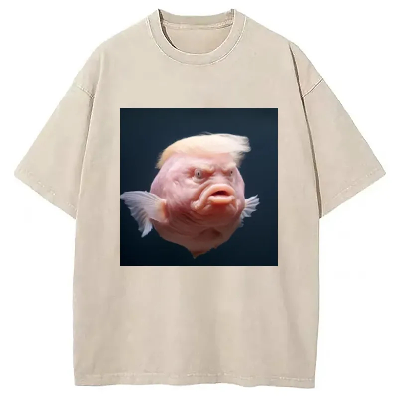 Chillteelab™ | Blob Fish Trump Meme Washed T-Shirt