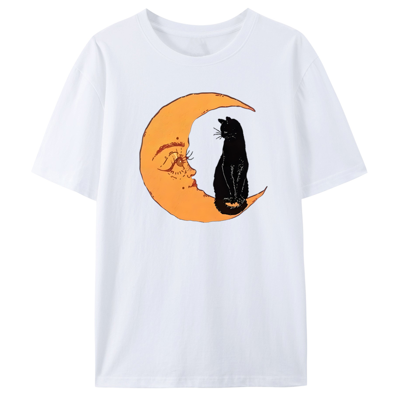 Cuddlefurry™ | Cat On The Moon Classic T-Shirt