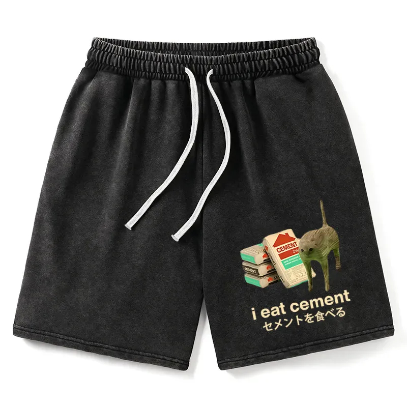 Chillteelab I Eat Cement Washed Shorts