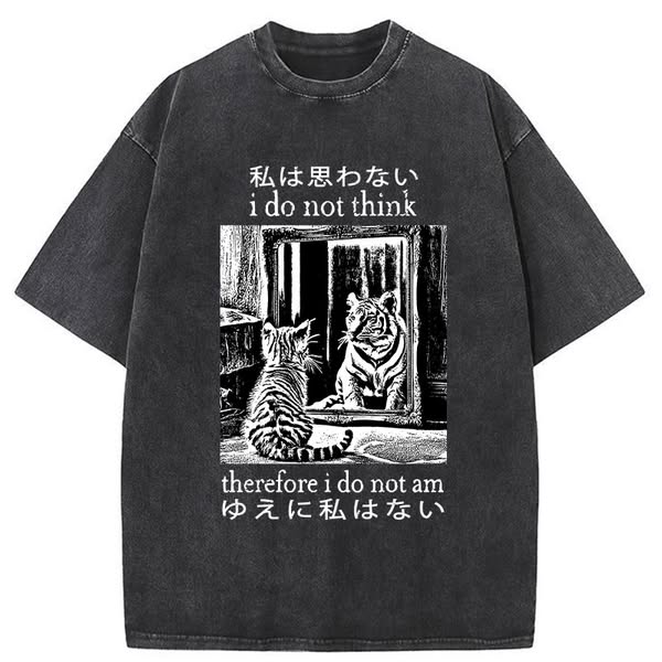 Chillteelab™ | Thinking Cat Japanese Washed T-Shirt