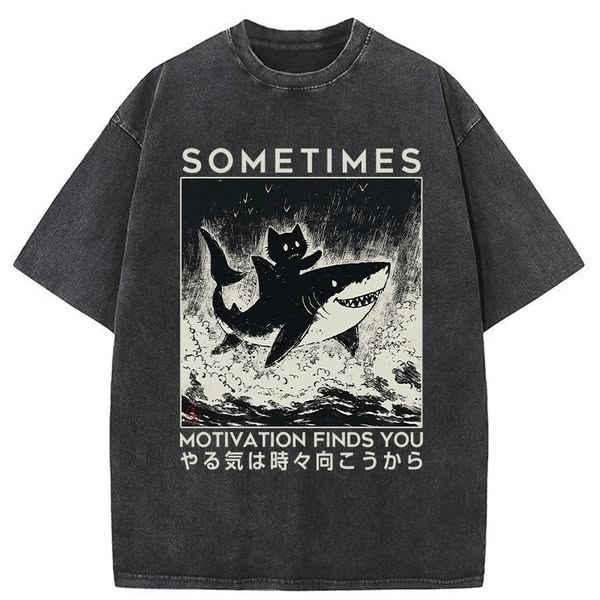 Chillteelab™ | Sometimes Motivation Finds You Washed T-Shirt