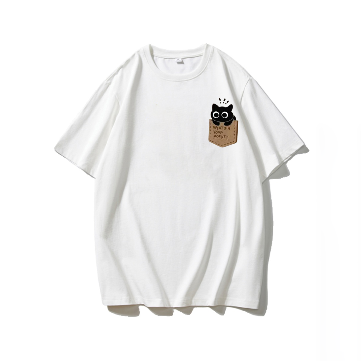 Cuddlefurry™ | Cute pocket black cat Classic T-Shirt