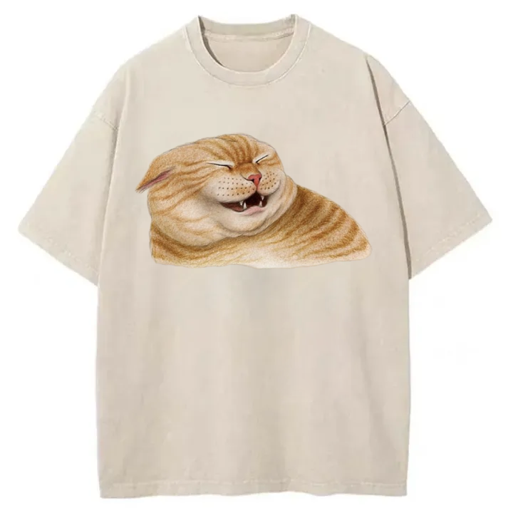 Chillteelab™ | Funny Cat Washed T-Shirt