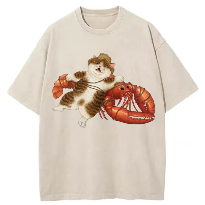 Chillteelab™ | Funny Cat Washed T-Shirt