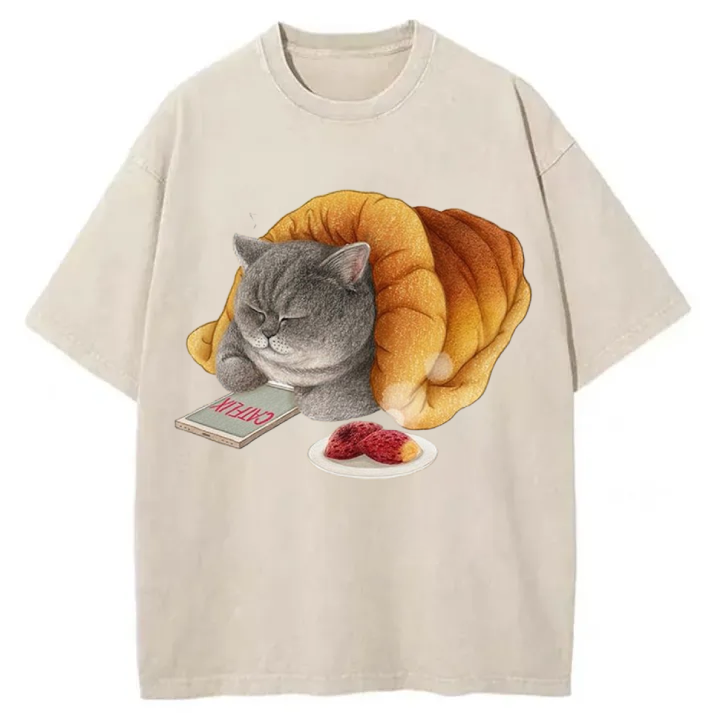 Chillteelab™ | Funny Cat Washed T-Shirt