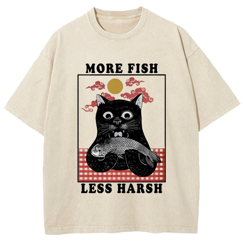 Cuddlefurry™ | More Fish Less Harsh Washed T-Shirt