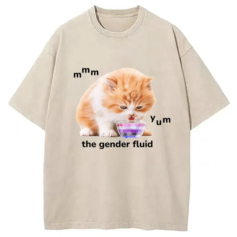 Chillteelab™ | The Gender Fluid Cat Washed T-Shirt