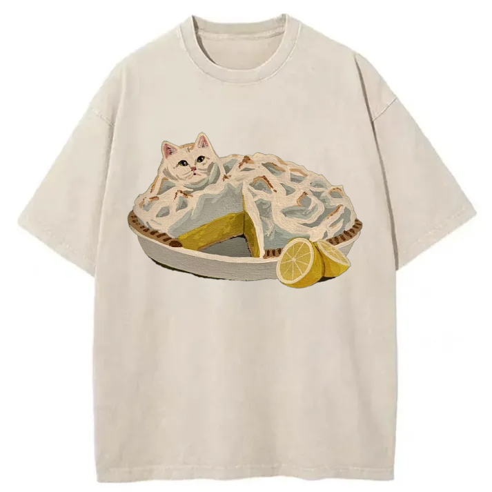 Chillteelab™ | Lemon Pie Cat Washed T-Shirt