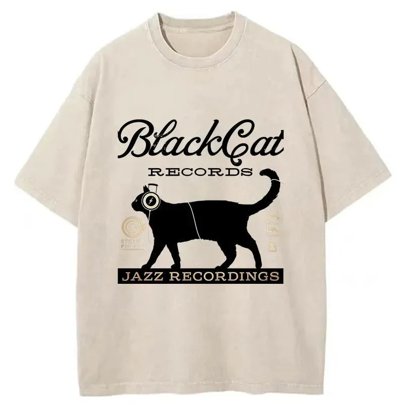 Chillteelab™ | Black Cat Japan Washed T-Shirt