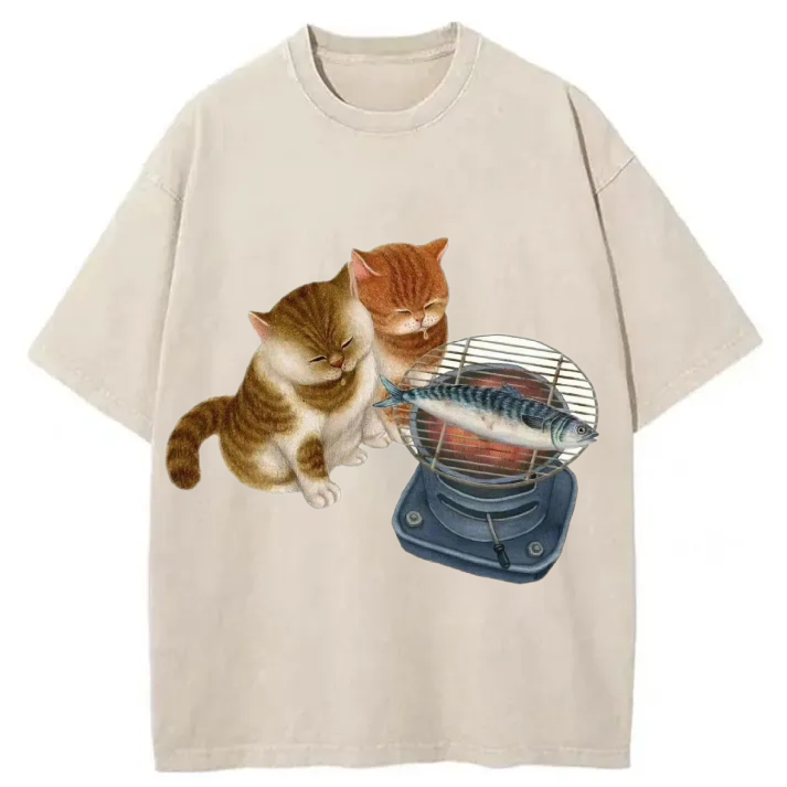 Chillteelab™ | Waiting For Grilled Fish Washed T-Shirt