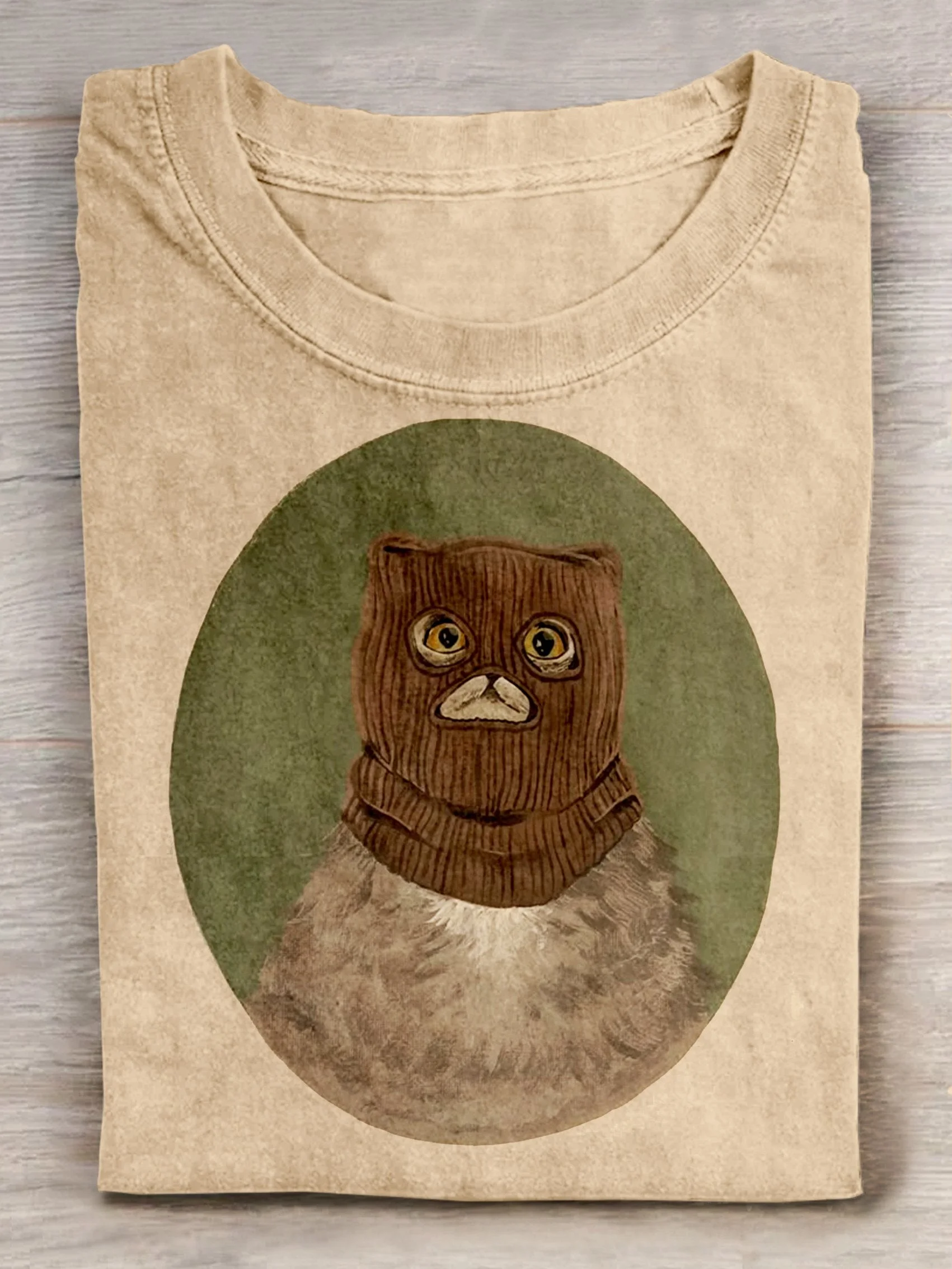 Cute Catman Art Print Casaul Short Sleeve T-shirt