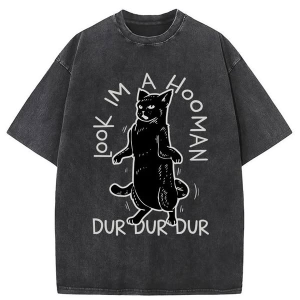 Chillteelab™ | Dancing Cat Washed T-Shirt