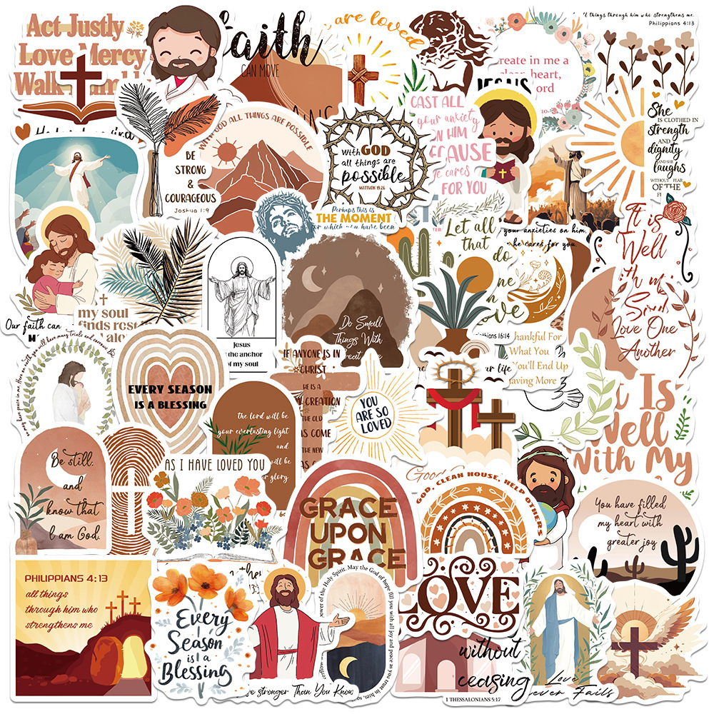 Bible Religion Stickers 50 PCS