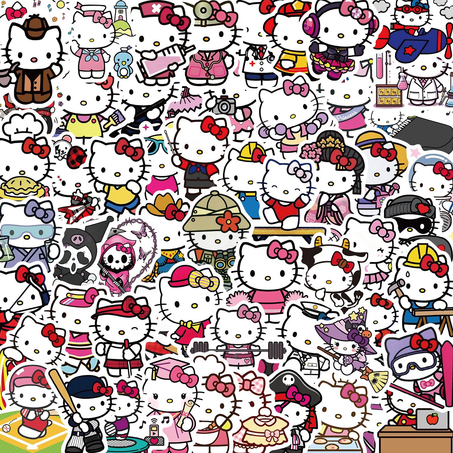 Cute Kitty Cat Stickers 60 PCS