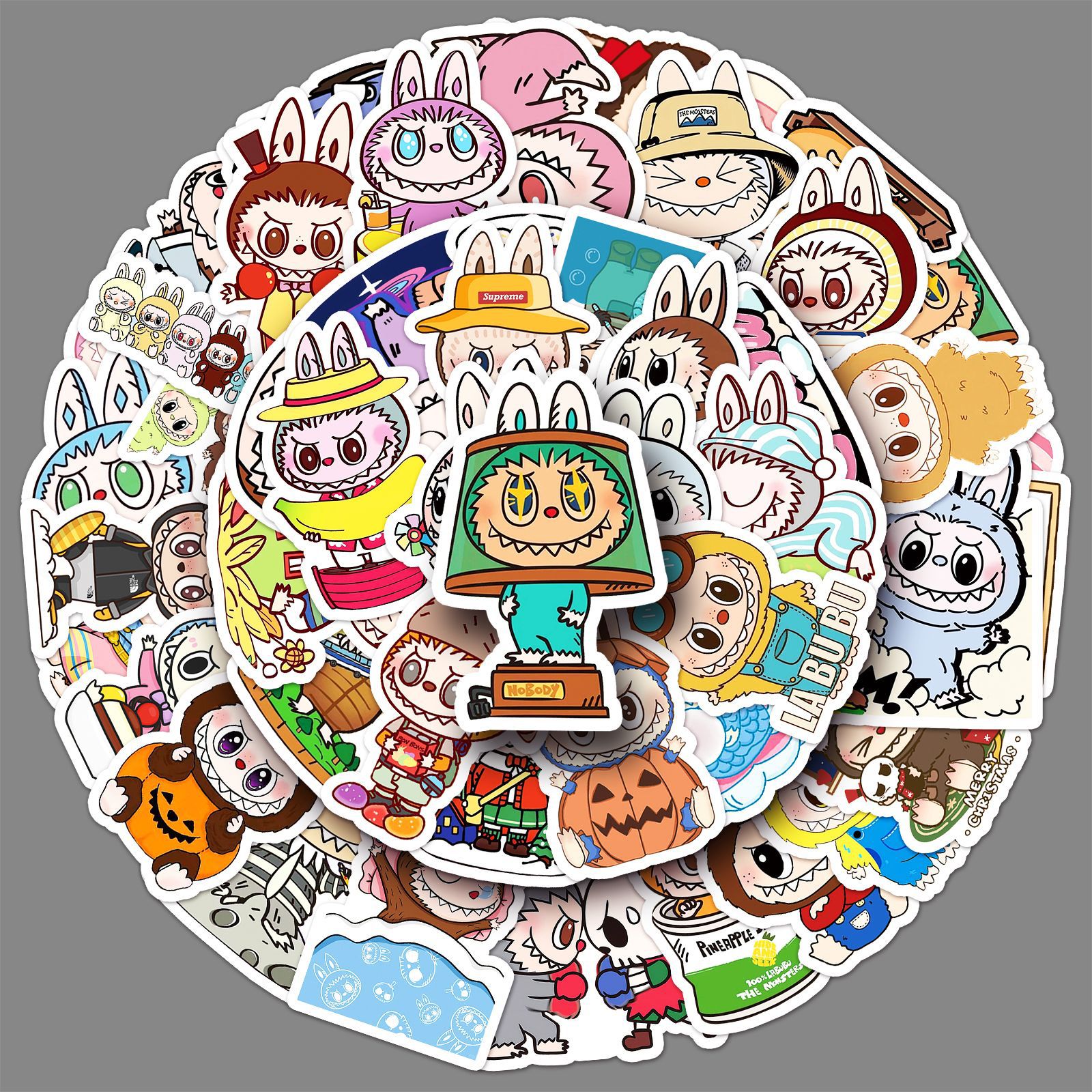 Labubu Doodle Stickers 50 PCS