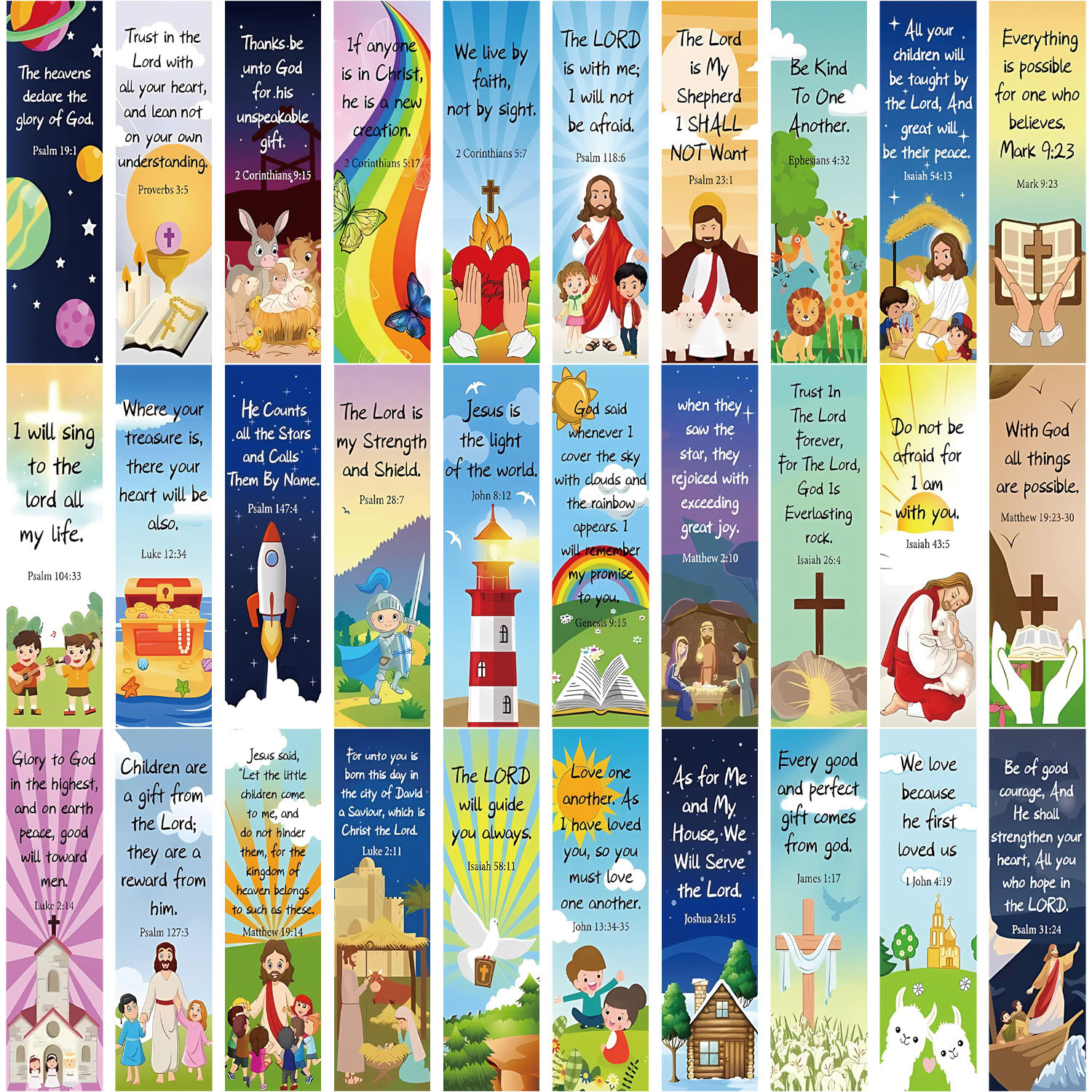 New Church Bookmarks 30PCS
