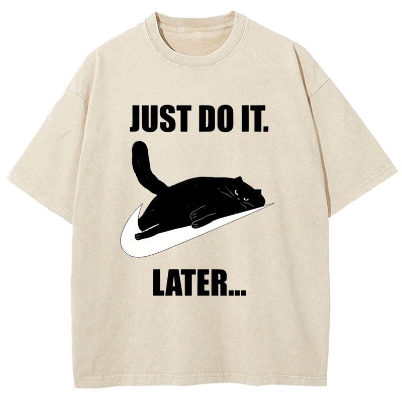 Cuddlefurry™ | Cozy Cat Washed T-Shirt