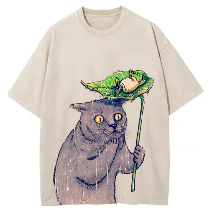 Chillteelab™ | Funny Cat Washed T-Shirt