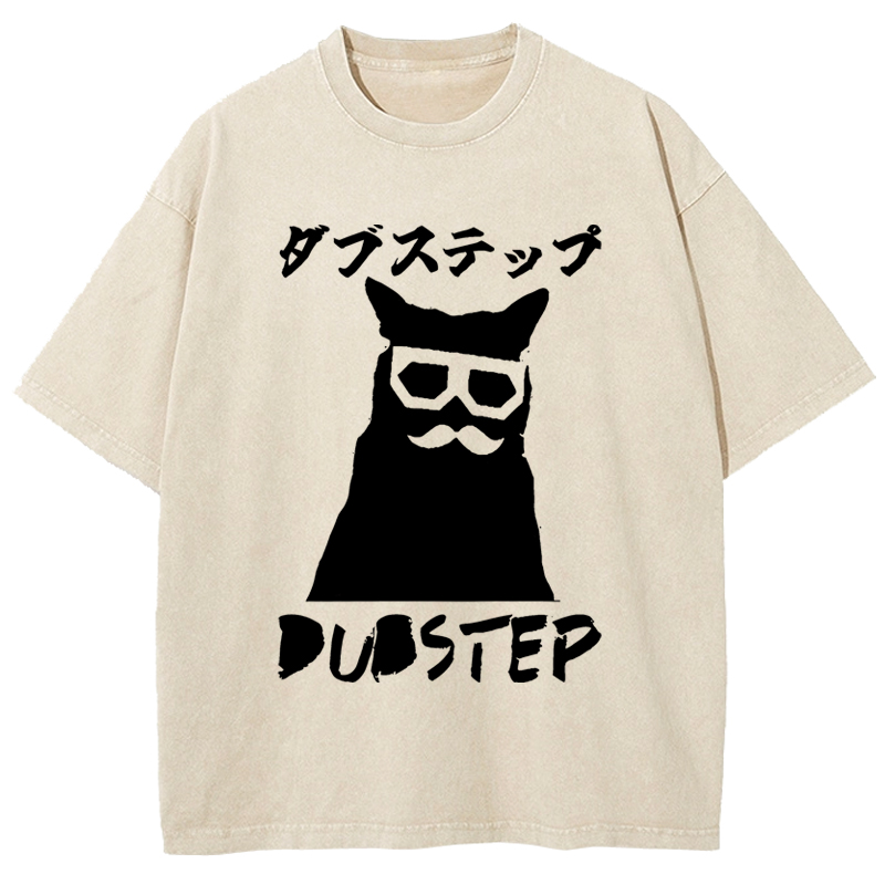 Cuddlefurry™ | Dubstep Cat Washed T-Shirt