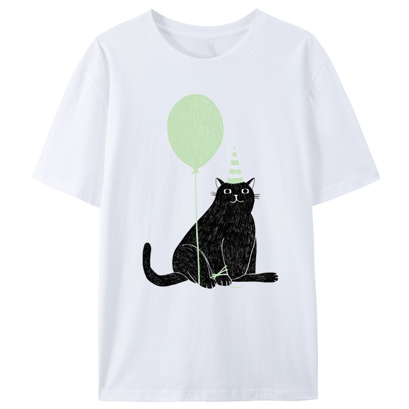 Cuddlefurry™ | Black Cat And Balloon Classic T-Shirt