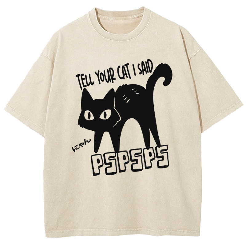 Cuddlefurry™ | Attract Cats Washed T-Shirt
