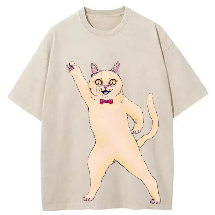 Chillteelab™ | Funny Cat Washed T-Shirt