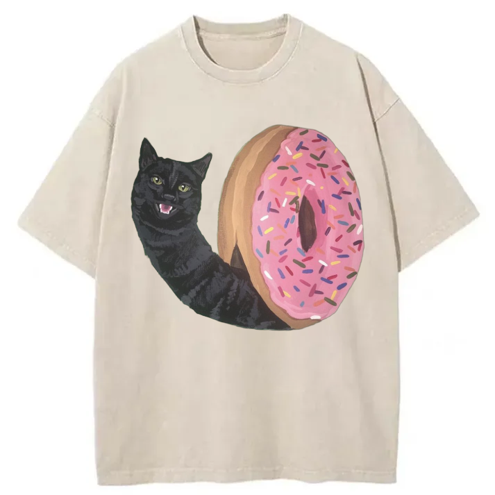 Chillteelab™ | Donut Cat Washed T-Shirt
