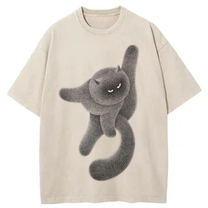 Chillteelab™ | Flexible Cat Washed T-Shirt