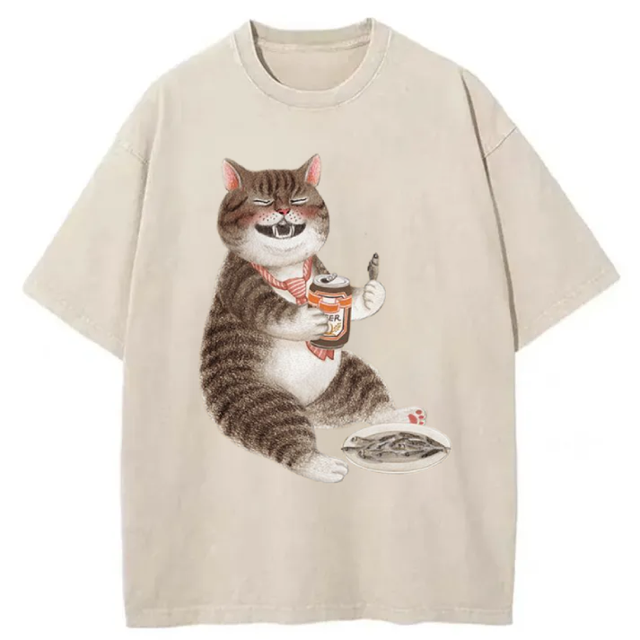 Chillteelab™ | Eat Canned Fish Washed T-Shirt