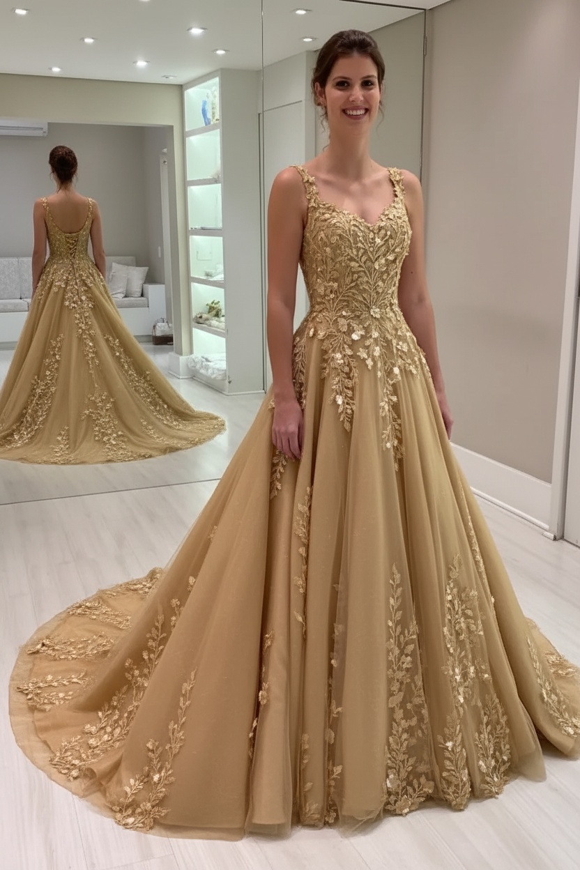 Sweetheart White Tulle Lace A-line Wedding Dresses Sleeveless Appliques Bridal Dress